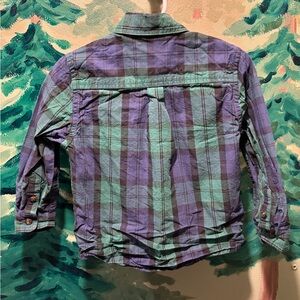 Gymboree Blue and Green Plaid Shirt